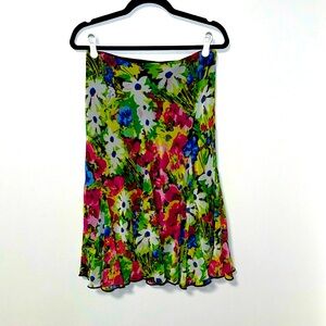 SOHO APPAREL LTD FLORAL Floral Trumpet Skirt Women’s Small